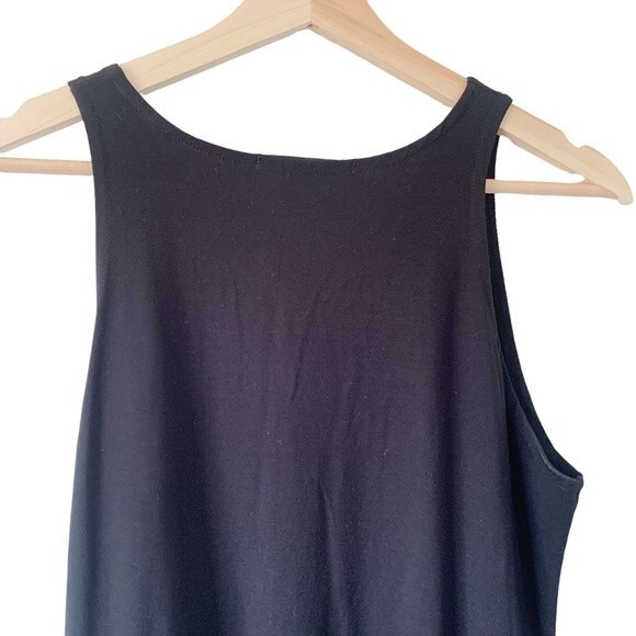 AVIVIT YIZHAR Black Casual Sleeveless Tunic Side Slits Size 1 (US 10-12) - Picture 5 of 11